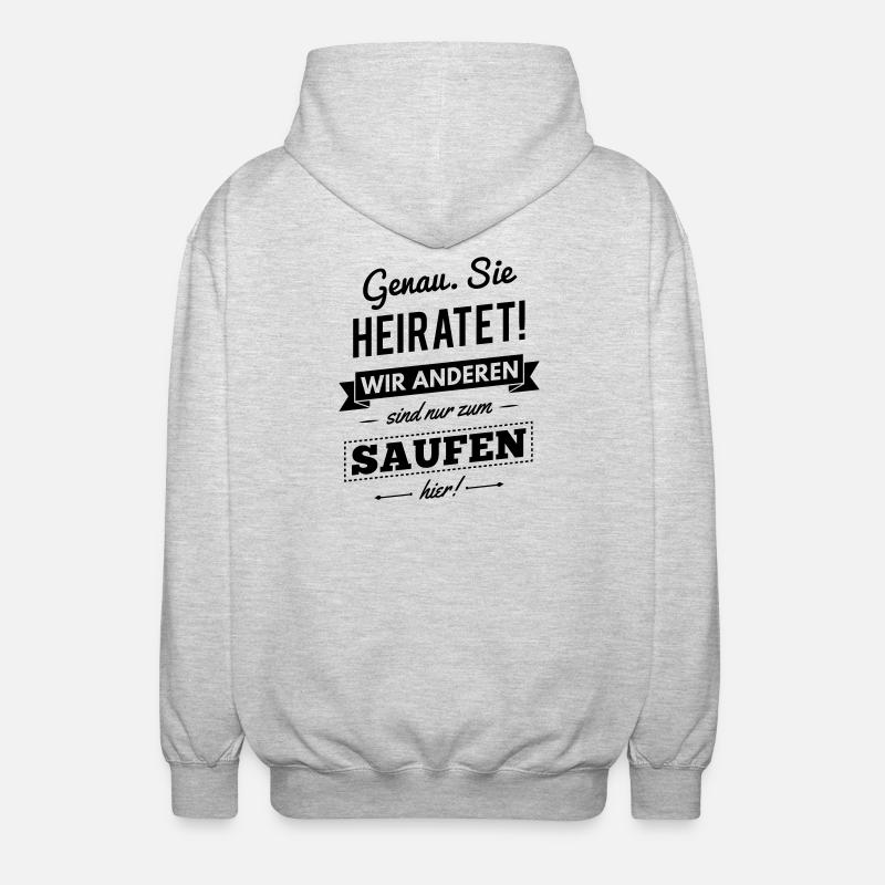 Ich heirate! Junggesellinnenabschied - Unisex Kapuzenjacke - Hellgrau meliert