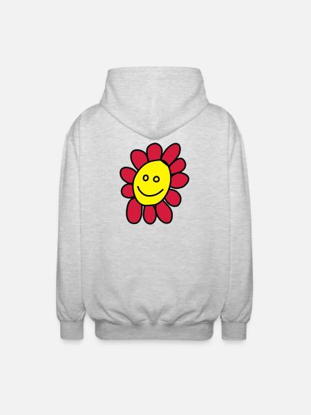 I am a flower - Unisex Hooded Jacket - light heather grey