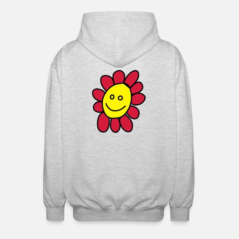 Ich bin eine Blume - Unisex Kapuzenjacke - Hellgrau meliert