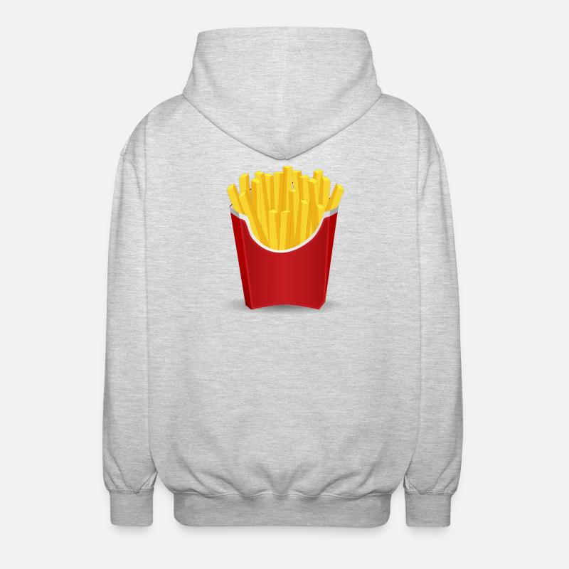 Frites - Veste à capuche unisexe - gris clair chiné