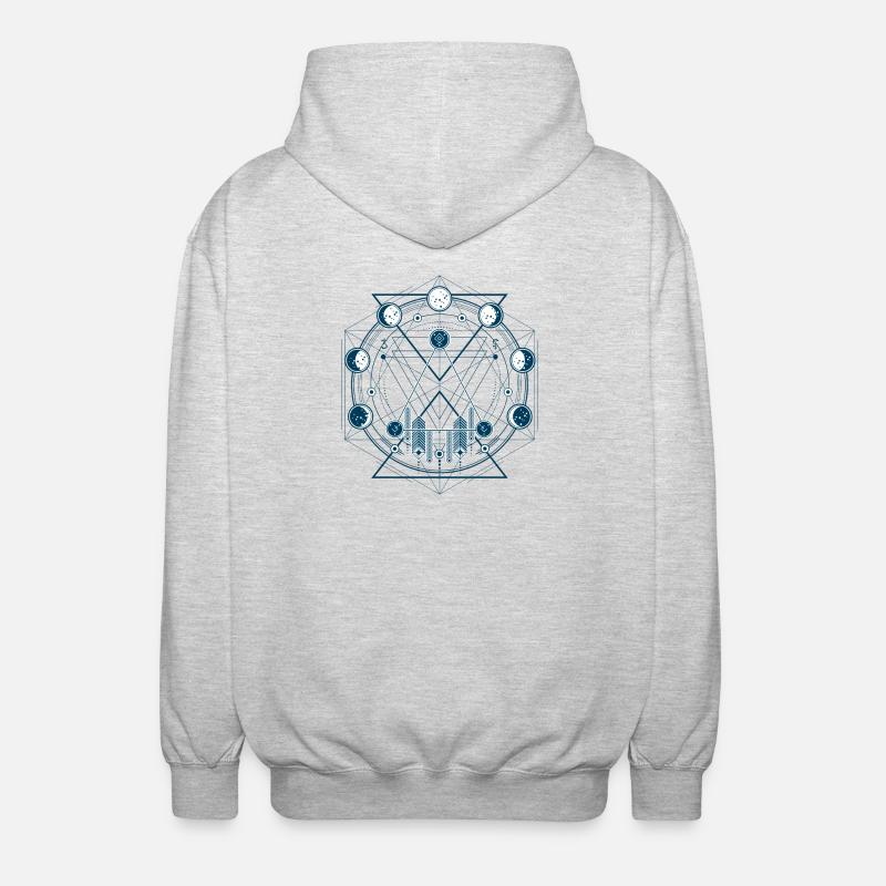 geometry - Unisex Hooded Jacket - light heather grey
