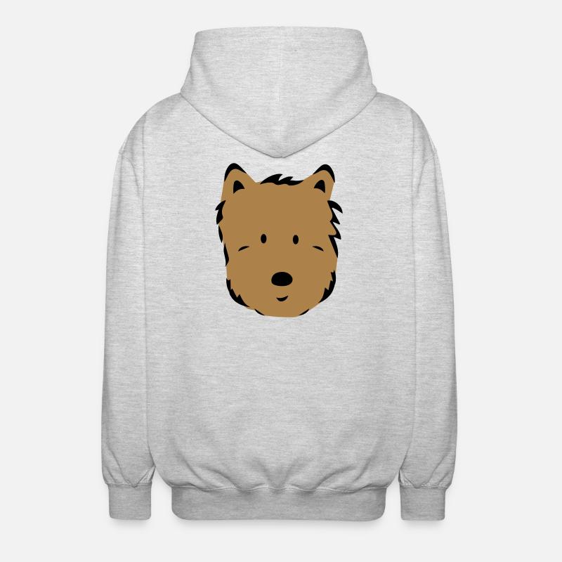 dog - Unisex Hooded Jacket - light heather grey