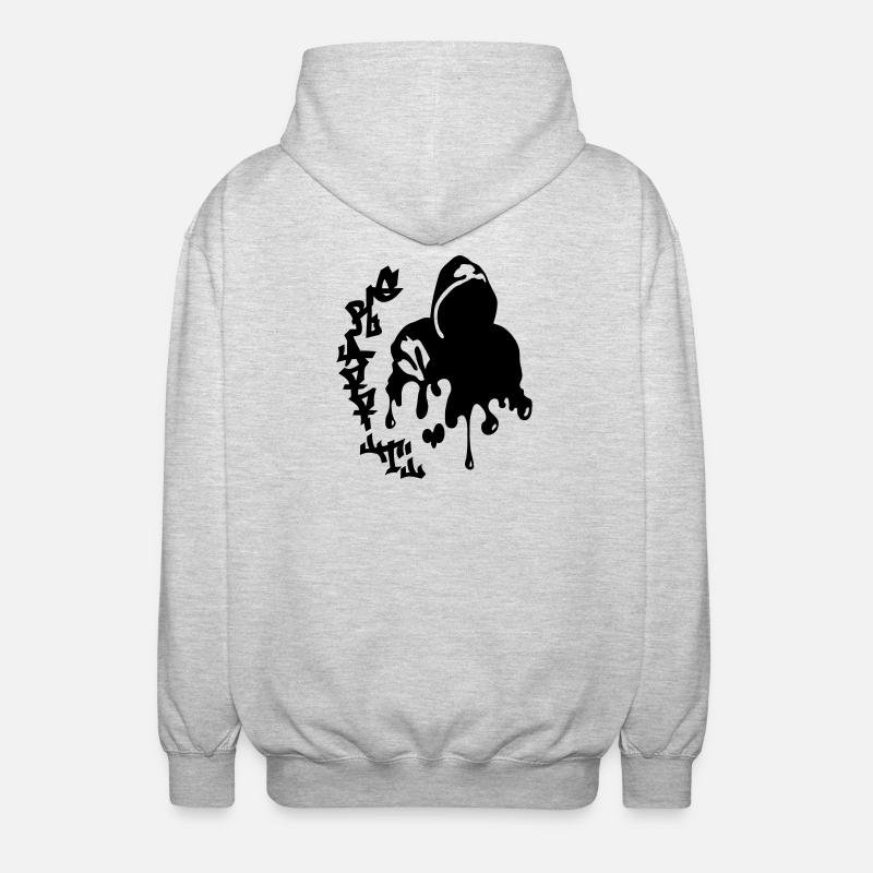 graffiti - Unisex Hooded Jacket - light heather grey
