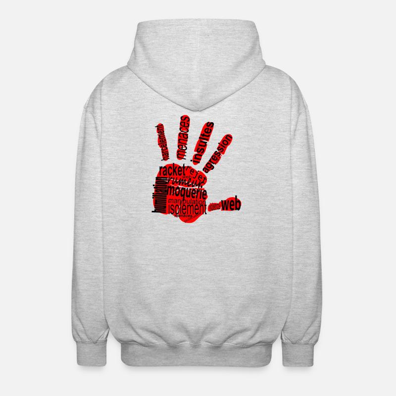Harcelement - Veste à capuche unisexe - gris clair chiné