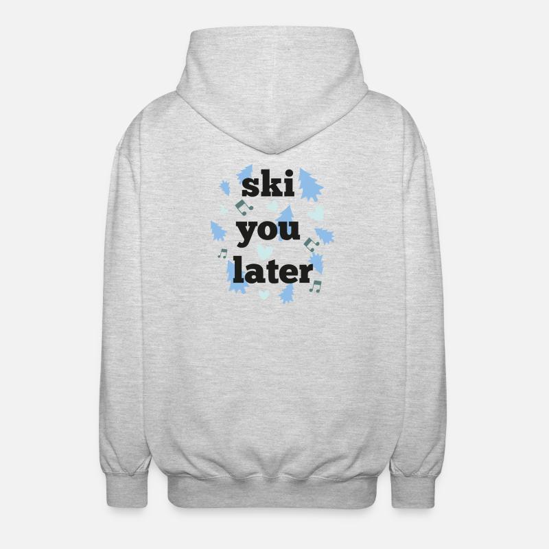 Ski plus tard - Veste à capuche unisexe - gris clair chiné