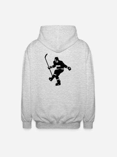 hockey goal - Unisex Hooded Jacket - light heather grey