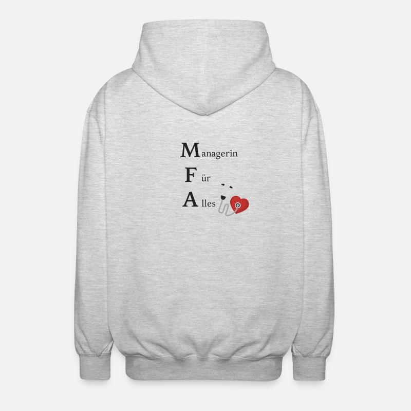 Manager per tutto! MAE / assistente medico - Felpa unisex con cappuccio - grigio chiaro melange