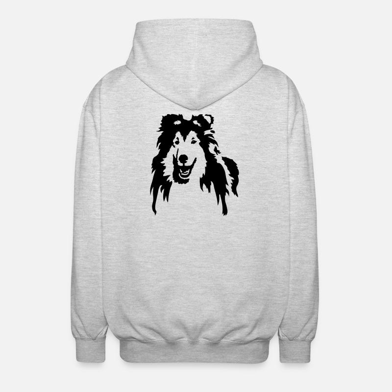 Collie - Veste à capuche unisexe - gris clair chiné