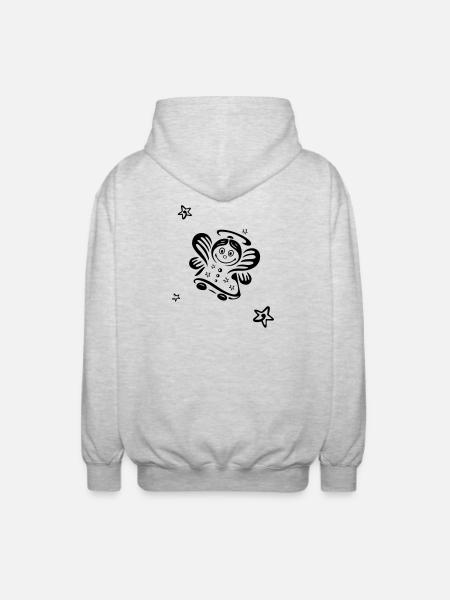 Sweet angel for Christmas. - Unisex Hooded Jacket - light heather grey