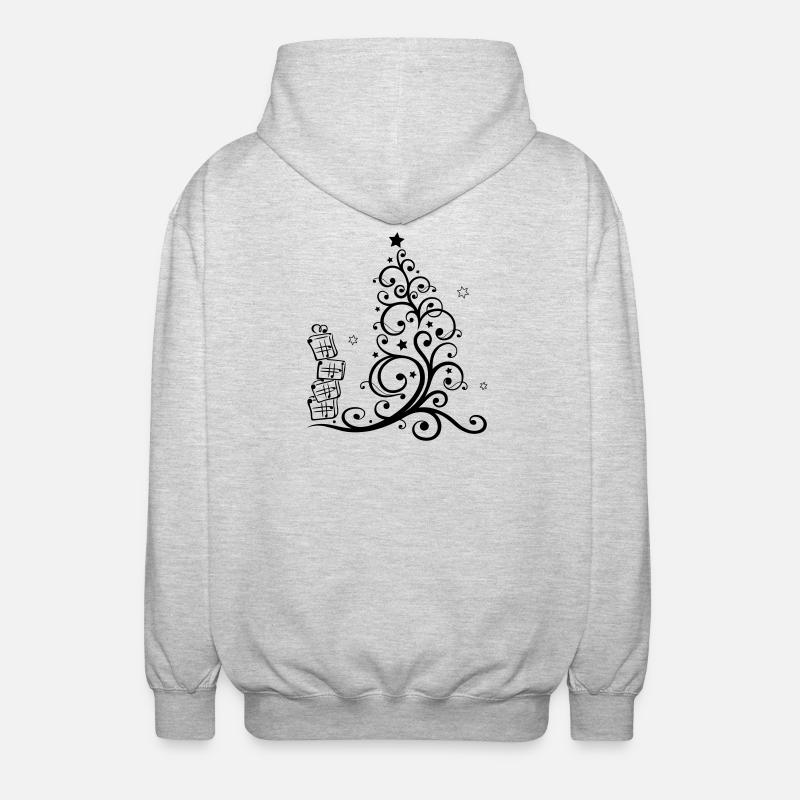 Arbre de Noël, arbre de Noël - Veste à capuche unisexe - gris clair chiné