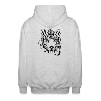 tiger - Veste à capuche unisexe - gris clair chiné - Dos - AI Model Male 185 light (185cm)