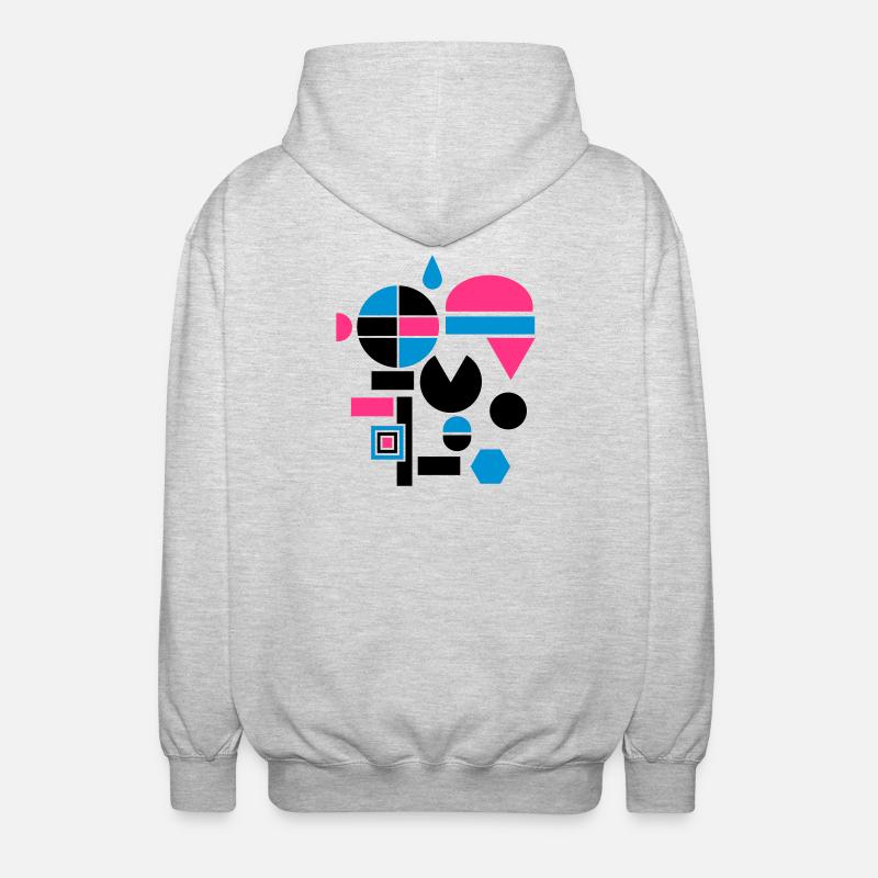 verschiedene Formen - Unisex Kapuzenjacke - Hellgrau meliert