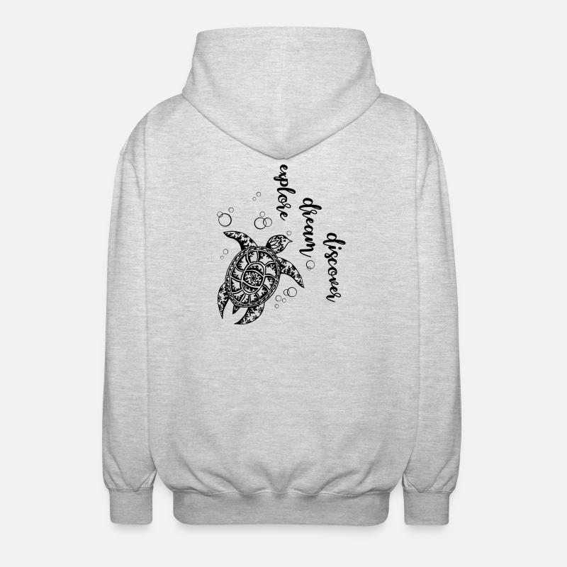 Explore Dream Discover - Veste à capuche unisexe - gris clair chiné