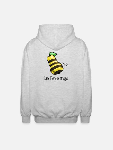Birne Maja - Unisex Kapuzenjacke - Hellgrau meliert