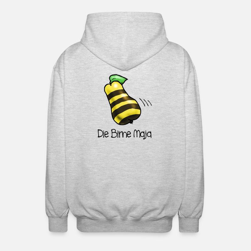 Birne Maja - Unisex Kapuzenjacke - Hellgrau meliert