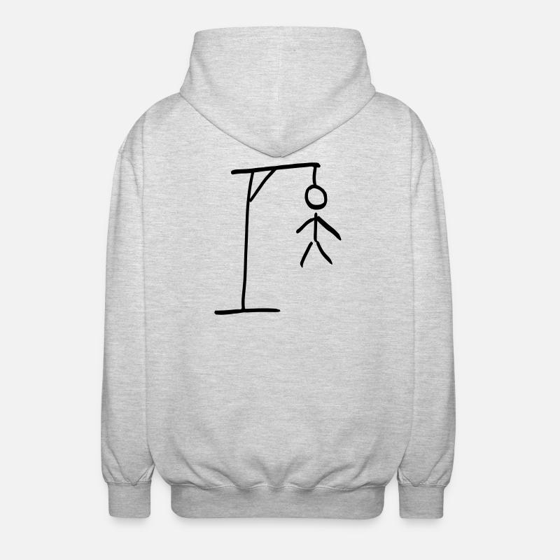Gehängt - Unisex Kapuzenjacke - Hellgrau meliert