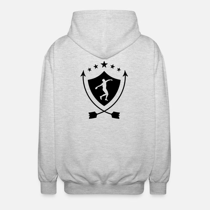 Lancer de Disque / Poids / Javelot / Marteau - Veste à capuche unisexe - gris clair chiné