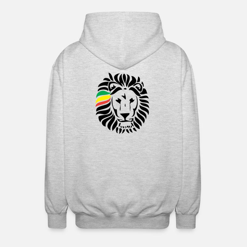 Löwe Löwe - Unisex Kapuzenjacke - Hellgrau meliert