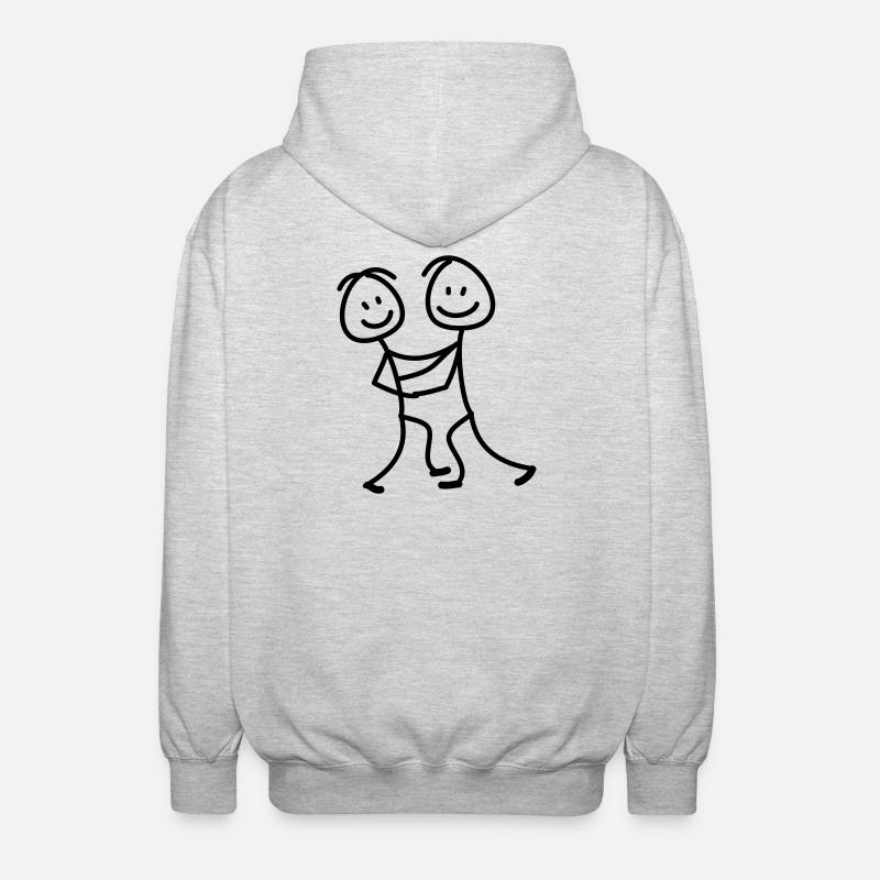 danse - Veste à capuche unisexe - gris clair chiné