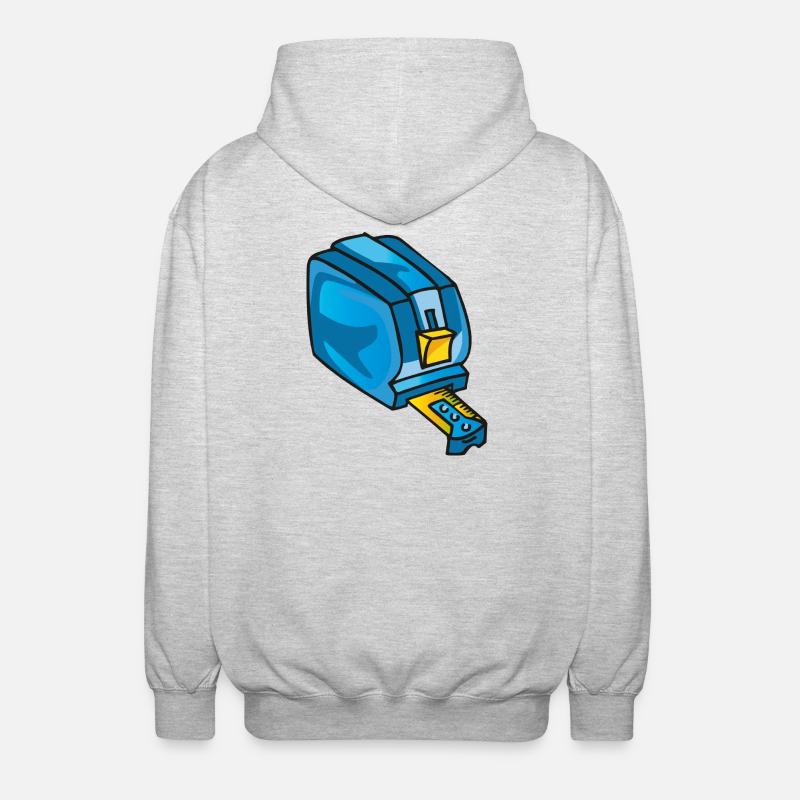Rollmeter, tool, Compteur de rouleaux - Unisex Kapuzenjacke - Hellgrau meliert