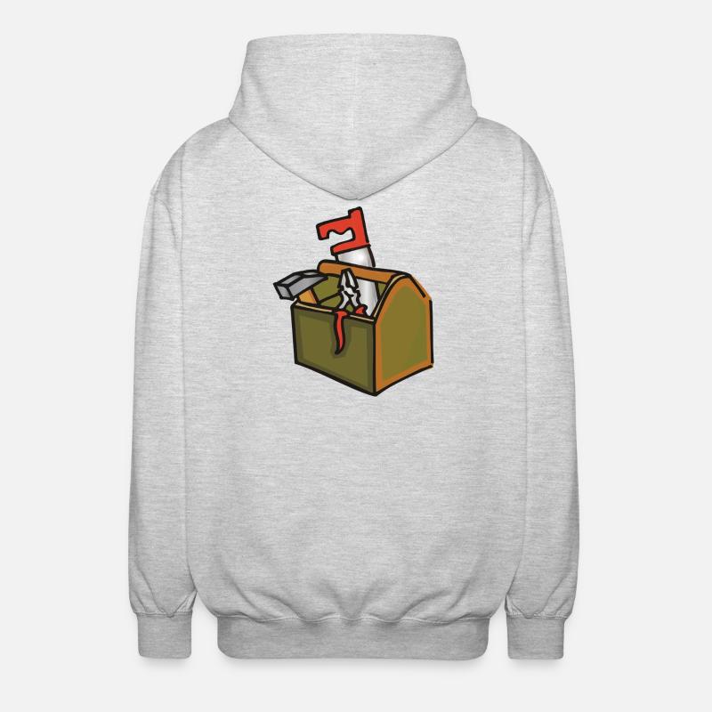 tool box - Unisex Hooded Jacket - light heather grey