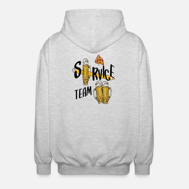 Bière de l'équipe de service - Veste à capuche unisexe - gris clair chiné