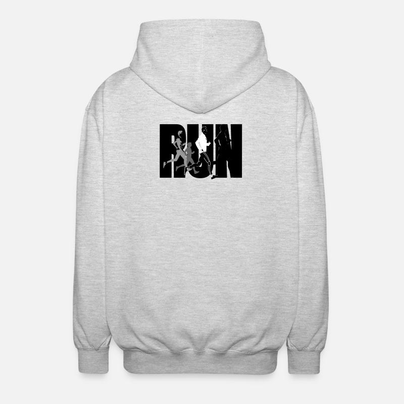 Runner Stuff - Courir - Veste à capuche unisexe - gris clair chiné