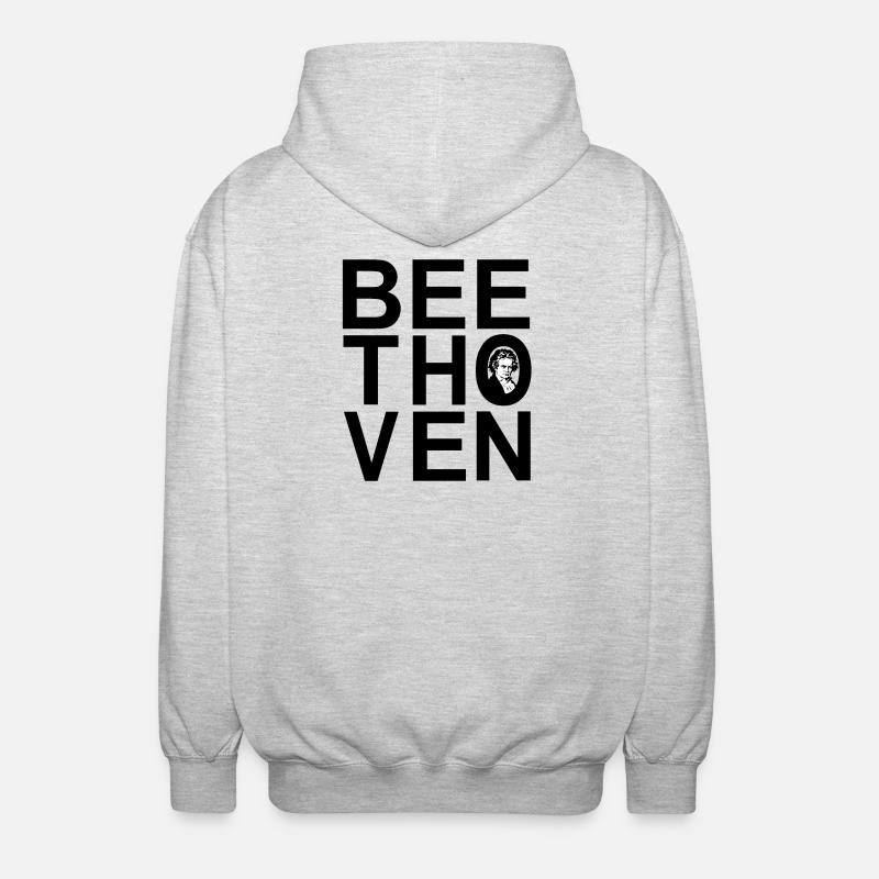 Beethoven - Unisex Hooded Jacket - light heather grey