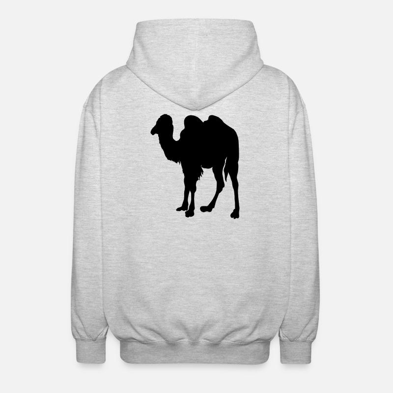 Camel, Camel - Unisex Hooded Jacket - light heather grey