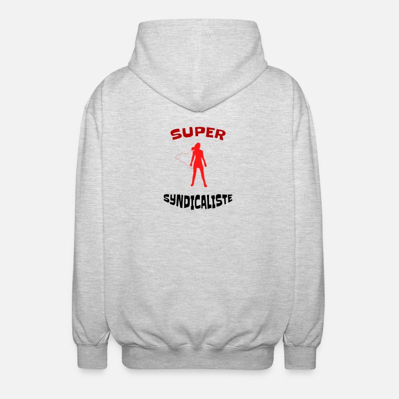 Super Gewerkschafter - Idee Geschenk gewerkschaftliche - Unisex Kapuzenjacke - Hellgrau meliert