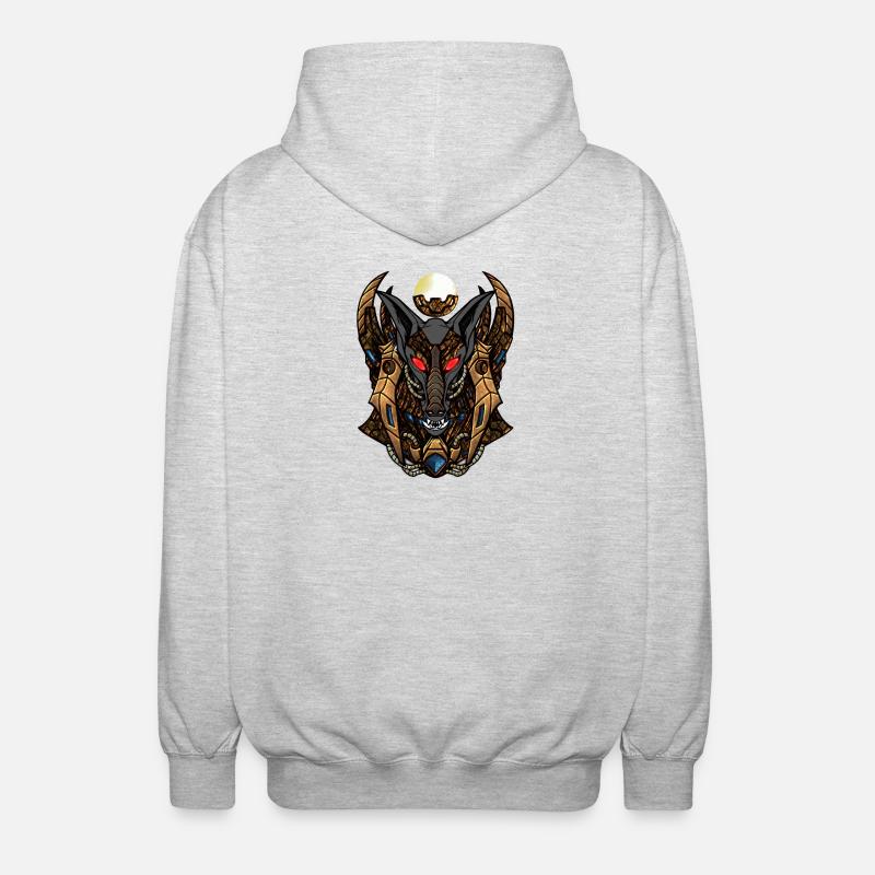 Steampunk d’anubis - Veste à capuche unisexe - gris clair chiné