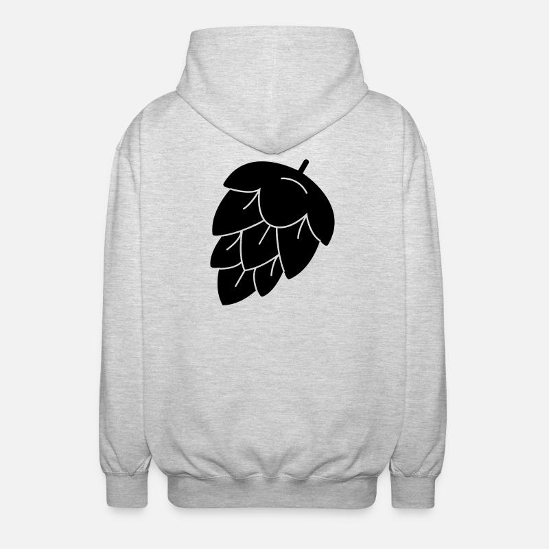houblon pour la bière - Veste à capuche unisexe - gris clair chiné