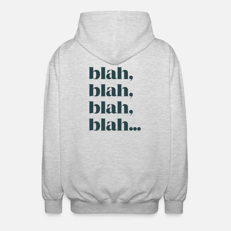 Bla bla bla bla - Unisex Kapuzenjacke - Hellgrau meliert