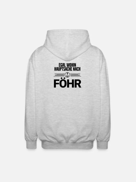 Nordsee Föhr - Unisex Kapuzenjacke - Hellgrau meliert