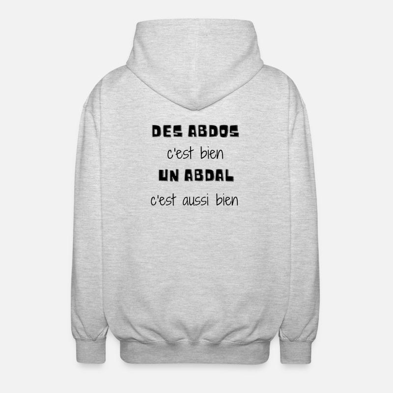 abdos,abdal - Veste à capuche unisexe - gris clair chiné