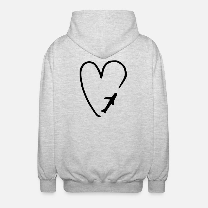 Amour de voler - Veste à capuche unisexe - gris clair chiné