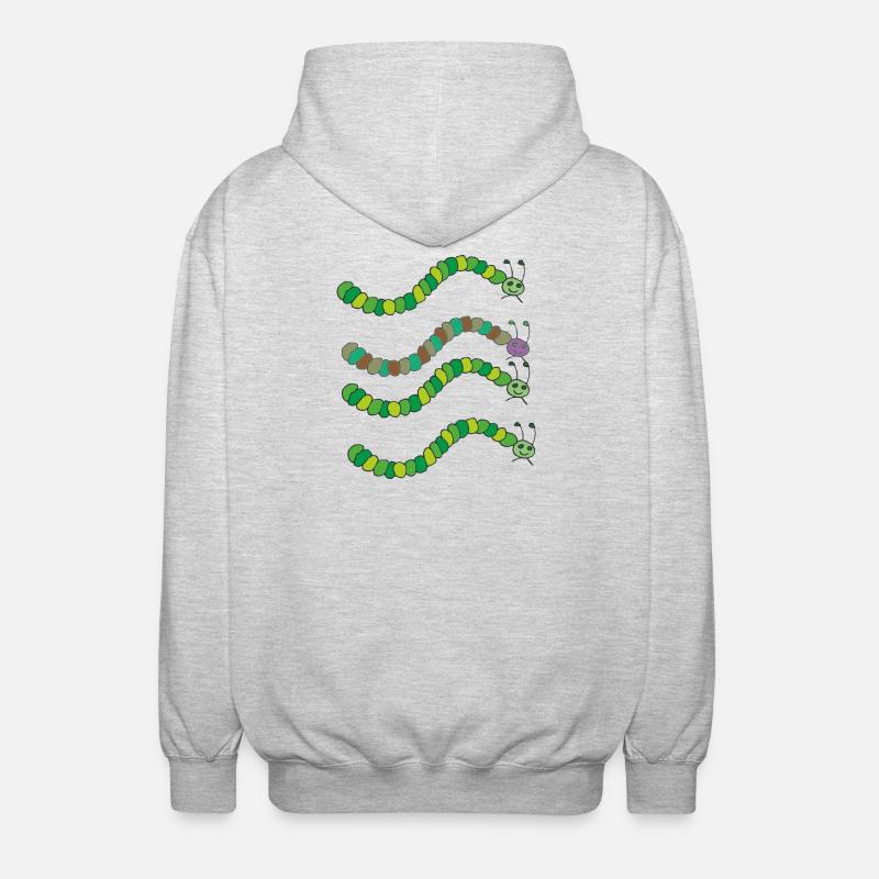 variété de chenille - Veste à capuche unisexe - gris clair chiné