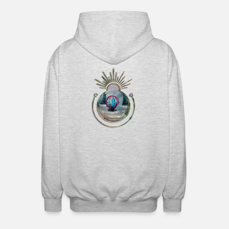 Dans le cocon sur la plage - Veste à capuche unisexe - gris clair chiné