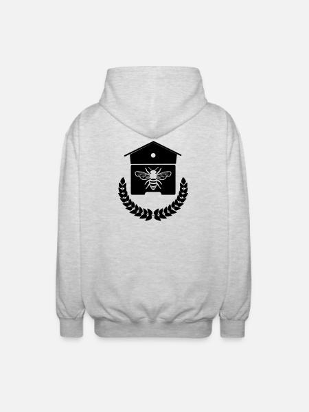 Bienenhaus oder Bienennest - Unisex Kapuzenjacke - Hellgrau meliert
