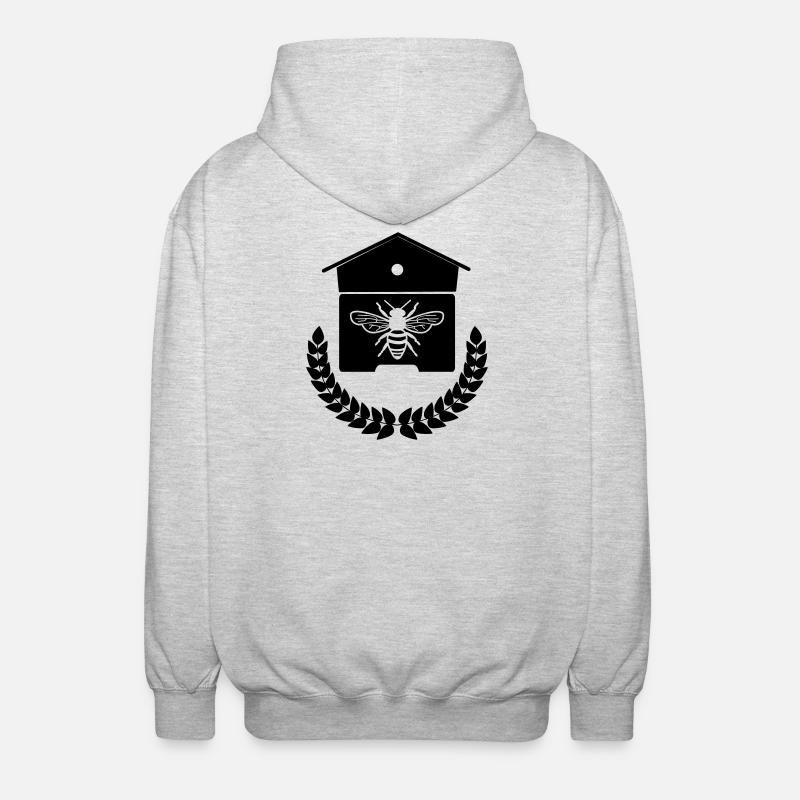 Bienenhaus oder Bienennest - Unisex Kapuzenjacke - Hellgrau meliert