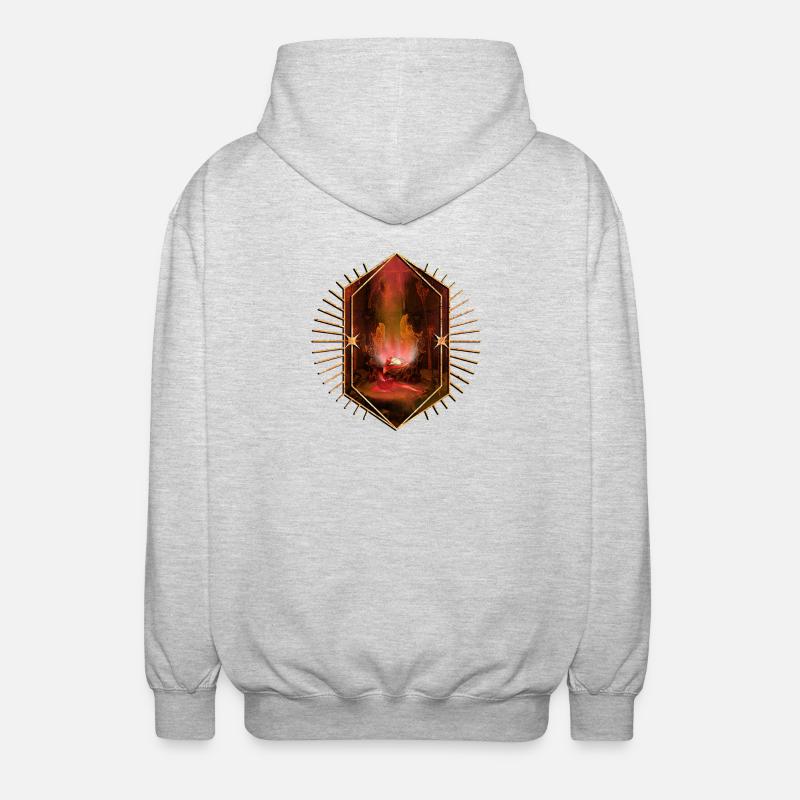 Tanzen in der dunklen Nacht - Unisex Kapuzenjacke - Hellgrau meliert
