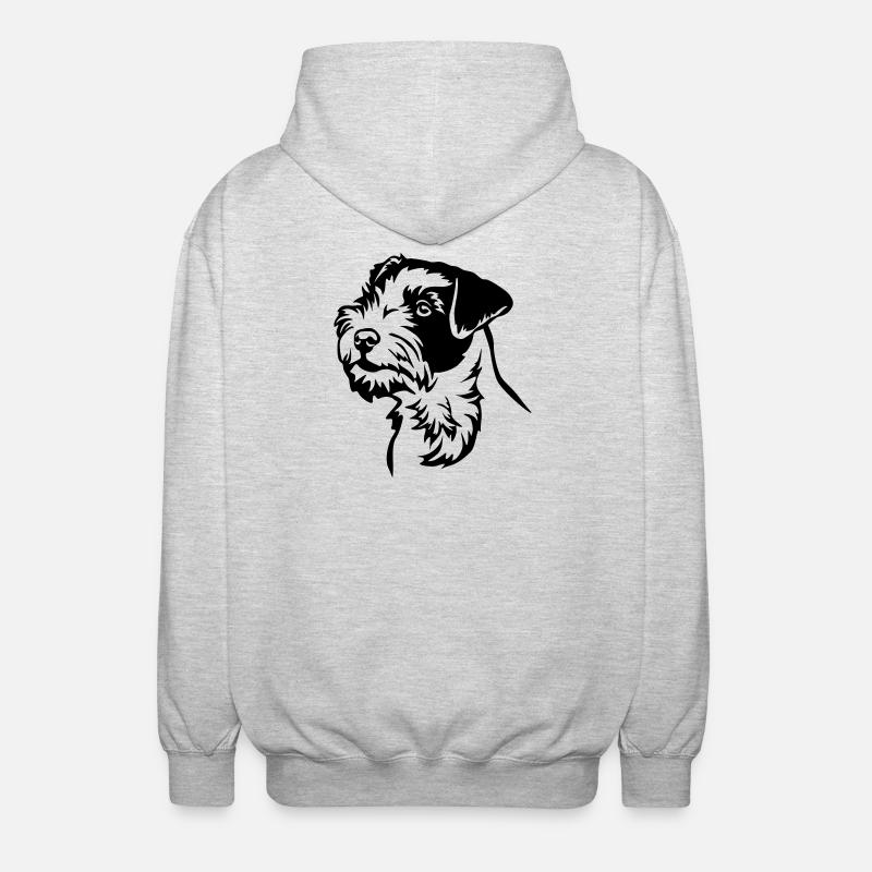 Parson Russell Terrier Tête - Veste à capuche unisexe - gris clair chiné