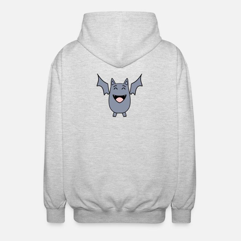 Chauve-souris - Veste à capuche unisexe - gris clair chiné