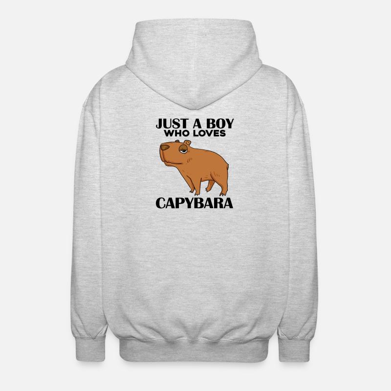 Capybara Garçon - Veste à capuche unisexe - gris clair chiné