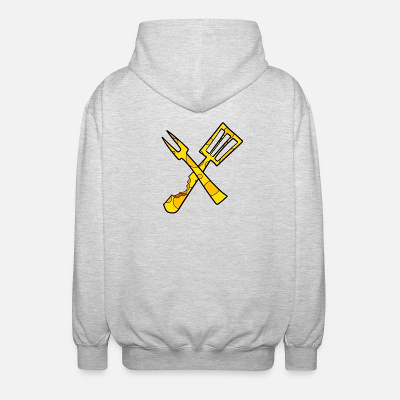 Cheese Cook - Unisex Hooded Jacket - light heather grey