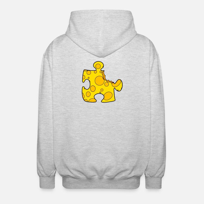 Puzzle de fromage - Veste à capuche unisexe - gris clair chiné