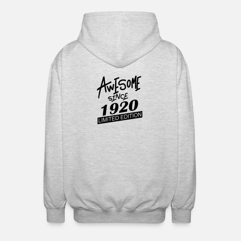 1920 - Born 1920 - Unisex Hooded Jacket - light heather grey