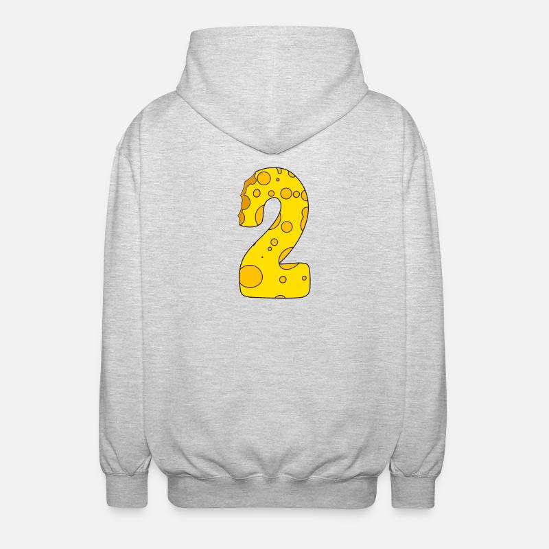 Fromage numéro 2 - Veste à capuche unisexe - gris clair chiné