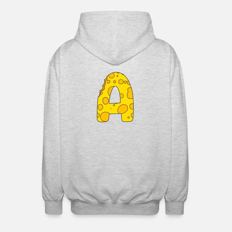 Letter A - Unisex Hooded Jacket - light heather grey