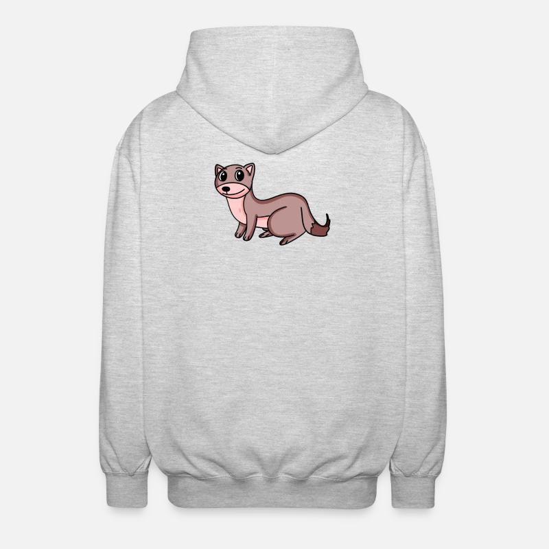 Weasel Marten - Unisex Hooded Jacket - light heather grey